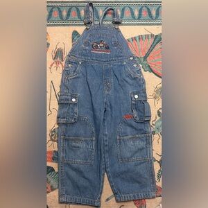 Vintage Harley-Davidson Blue Denim Cargo Overalls
